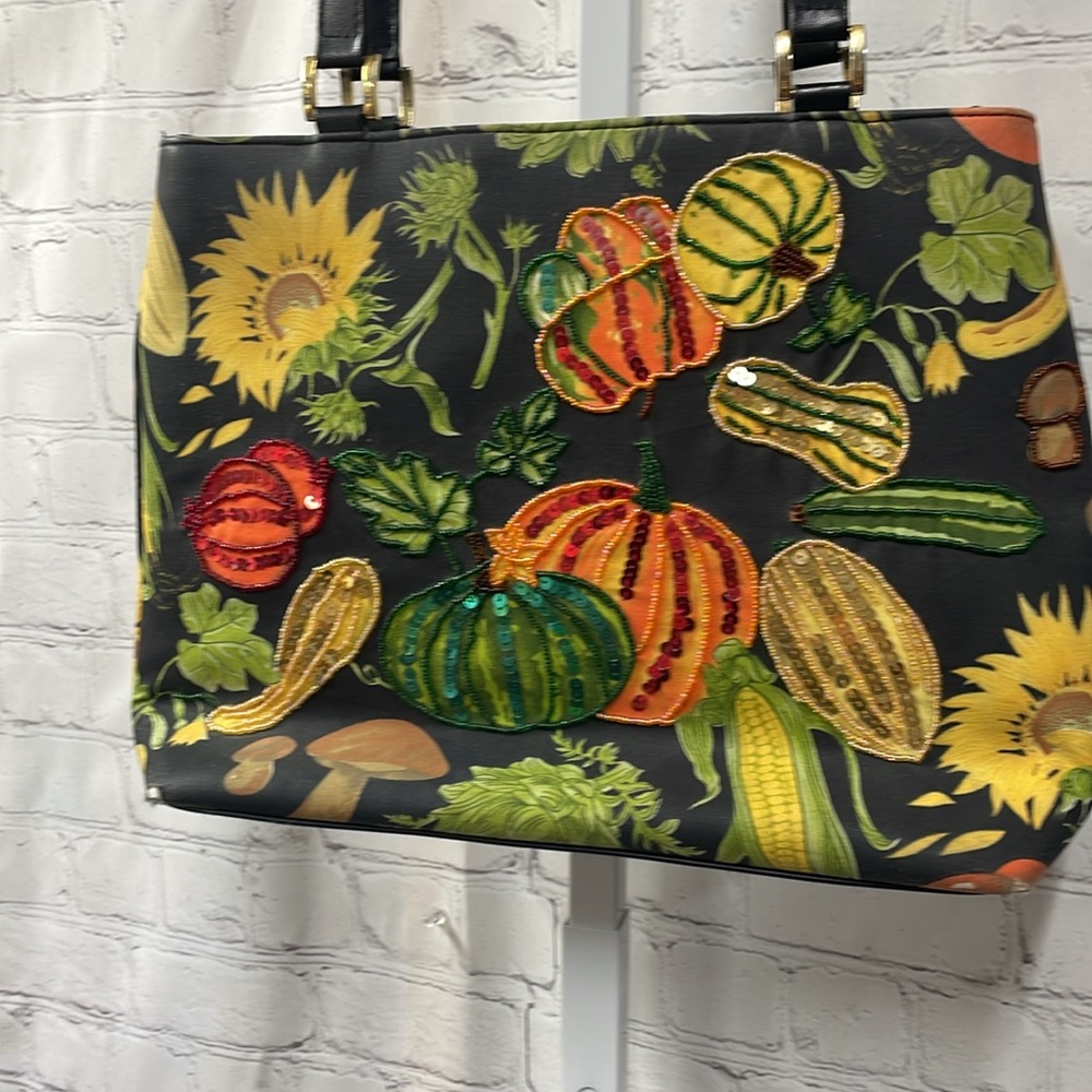 Vintage Prezzo Harvest Sequin Colorful Autumn Handbag - Picture 2 of 11